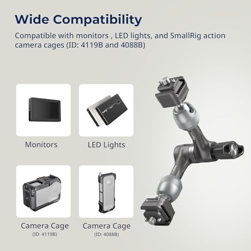 SMALLRIG 7" Rosette Magic Arm, HawkLock H21 Quick Release Structure