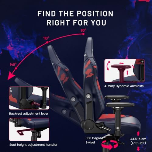Blacklyte Athena Pro Gaming Chair, Austin Major, Leatherette