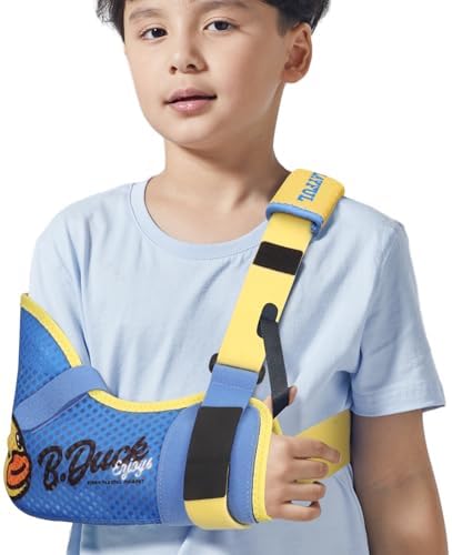 Velpeau Pediatric Arm Sling Shoulder Immobilizer for Kids, Blue Right 2XS