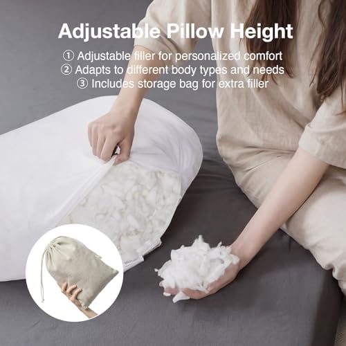 Novilla Adjustable Side Sleeper Pillow for Neck and Shoulder Pain Relief