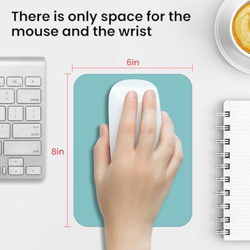 Small Mouse Pad 6 x 8 Inch, Horizontal and Vertical Flexible use. Great for Traveling, Wireless laptops, Keyboard Trays, Offices, etc. (Dark Green)