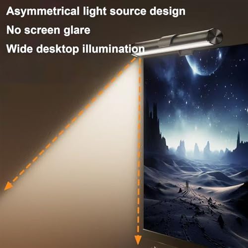 Monitor Light Bar - 3 Colors Adjustable Lamp Anti-Glare Screen Light, USB Powered LED Desk Lamp, Eye Protection, Sleek Design | Office Home Table Dorm College Workbench Cubicle for Desk Lighting