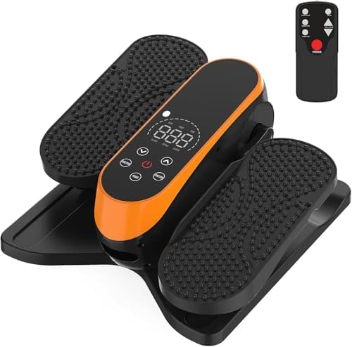 Under Desk Elliptical Machine for Senior Mini Elliptical Leg Exerciser with Remote Quiet Portable Electric Seated Foot Pedal Exerciser for Home Office
