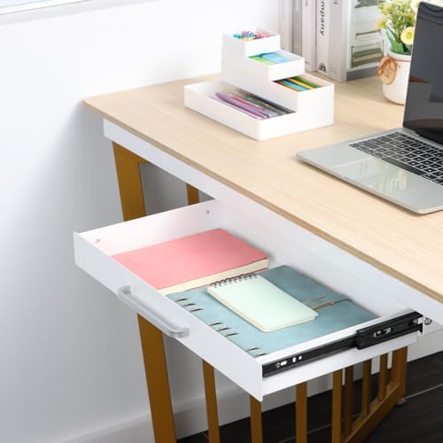 Under Desk Drawer 21" with 4 Divider Trays, Storage Drawer Organizer