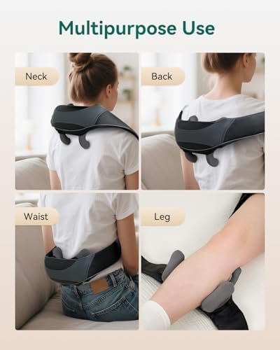 Snailax Cordless Neck & Shoulder Massager with Heat, 4D Deep Kneading, 2026