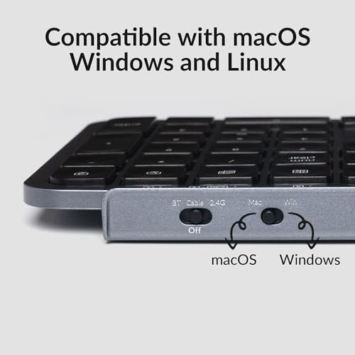Keychron B6 Pro Ultra-Slim Full-Size Wireless Keyboard - Space Gray