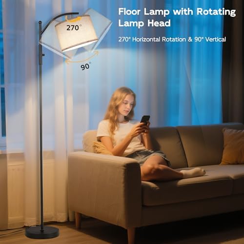 SUNMORY Dimmable Arc Floor Lamps for Living Room, Modern Floor Lamp