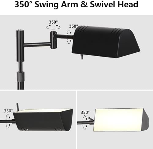 SUNMORY Dimmable LED Pharmacy Floor Lamps, 16W/1500LM Bright Reading Lamp