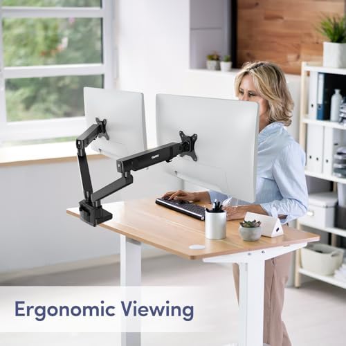 Heavy-Duty Dual Monitor Desk Mount for 17-35" Ultrawide Screens