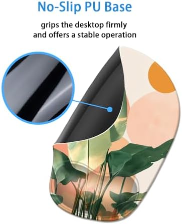 Ergonomic Mouse Pad with Wrist Rest,Comfortable Computer Gel Mouse Pad Wrist Support for Laptop,Pain Relief Mousepad with Non-Slip PU Base Design Art