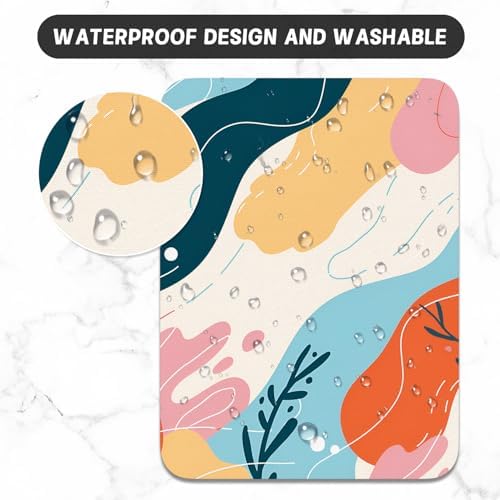 Small Mouse Pad, Mini Mouse Pad 6 x 8 Inch, Thick Rubber Waterproof Mouse Mat, Cute Mousepad for Women Men Wireless Mouse Laptops Home Office, Abstract Figure