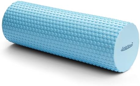 11.8 Inch Medium Density Foam Massage Roller - Light Blue Trigger Point Massage Roller for Deep Tissue Excercise, Massage and Recovery by GolgiStim