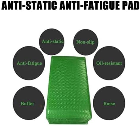 30x40cm Anti-Fatigue Mat for Standing Desk - Black Ergonomic Workspace Comfort Cushion for Home Office, Kitchen, and Running - Durable, Non-Slip, Easy to Clean
