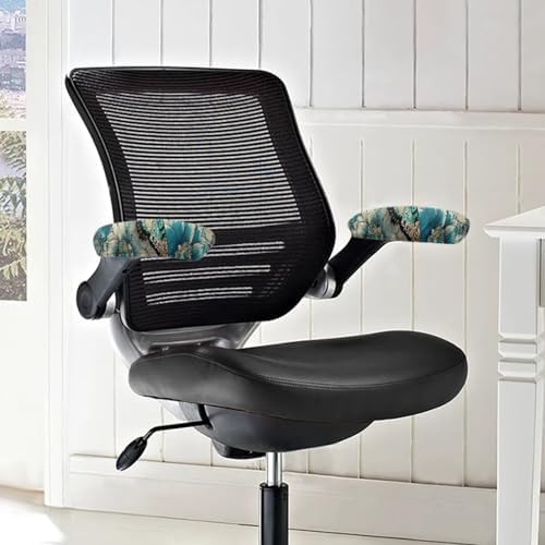 Butterfly Flower Print Office Chair Armrest Covers Set of 2 Anti-Dust Soft Comfy Computer Desk Chair Arm Covers, Home Decor, Easy to Install & Clean
