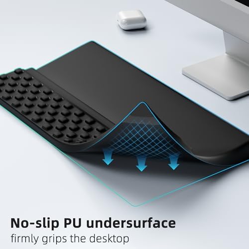 Ospelelf Keyboard Stand with Wrist Rest, Comfy Ergonomic Keyboard Riser Holder for Office Home