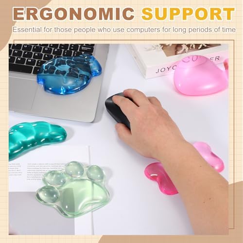 PATIKIL Gel Wrist Rest, Wrist Support for Mouse Calabash Shape Ergonomic Mouse Pad Soft Silicone Support Comfortable Cushion for Computer Gaming Office Home, Bright Blue