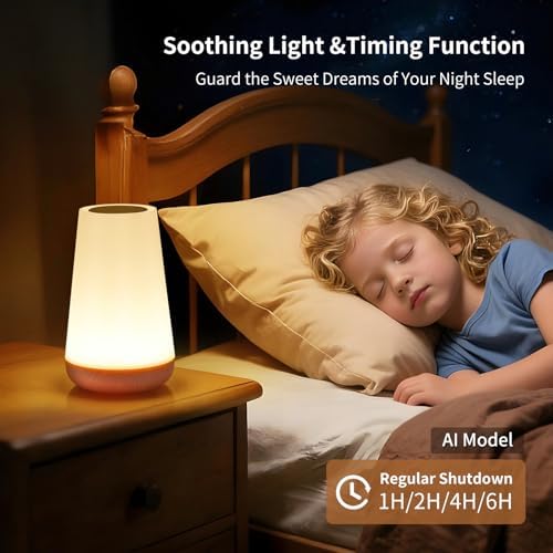 Table Lamp, Touch Bedside Night Light, Remote Control Dimmable Desk Lamp