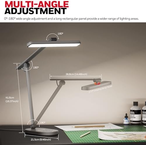Honeywell HWT-H4 LED Desk Lamp, Eye-Caring, Dimmable, Auto Sensor