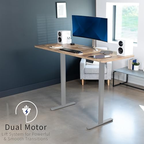 VIVO Reclaimed Wood 71 x 30 in Standing Desk, DESK-KIT-E2G7P