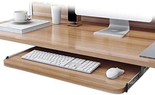 V3VOGUE Slides Keyboard Tray - Under Desk Smooth Gliding - Pull-Out Drawers Keyboard and Mouses Holder, Ergonomics/Easy Install/Height Adjustable, Support Keyboard Storage Shelf