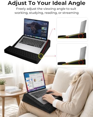 Laptop Stand with Wrist Rest, Reversible Lap Desk with Support