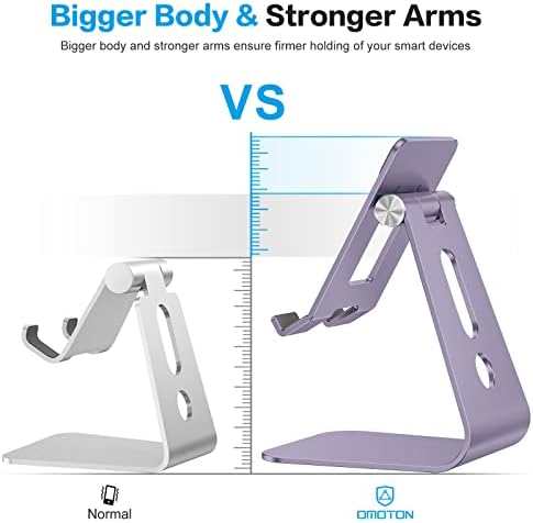 OMOTON T2 Tablet Stand for Desk, Aluminum Holder for iPad Pro/Air,Purple