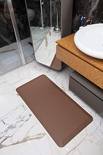 Mabel Home Anti Fatigue Floor Mat- 3 Size(20x32 & 20x39 & 24x70),16 Colors - Standing Desk Mat-Kitchen Floor Mat-Stain ResistantHome Non-Slip Bottom, Extra Soft (Brown, 24" x 70")