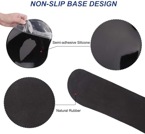 ARTSO Ergonomic Mouse Pad with Wrist Rest, Comfortable Keyboard Wrist Rest, Memory Foam Mousepad for Computer Keyboard, Mouse Pad Set for Easy Typing, Pain Relief, Starry Sky Oil Painting