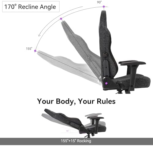 Gaming Chair - High Back Ergonomic Computer Chair with Lumbar Support, Video Game Chair-4D Adjustable Armrests,170° Reclining & 320lb Capacity,Game Chair for Home
