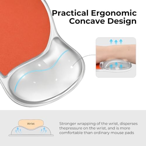 EooCoo Ergonomic Washable Mouse Pad with Gel Wrist Rest Support