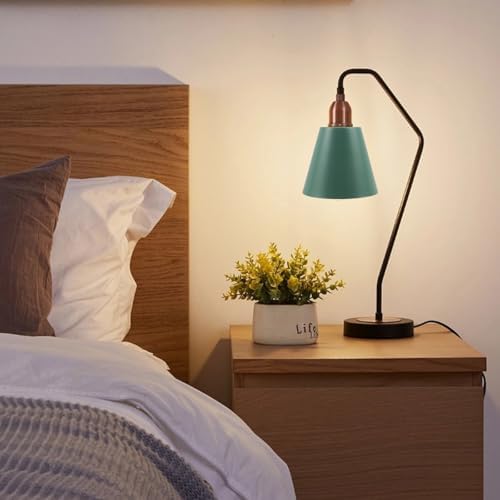 MY MIRONEY 2PCS Green Barrel Metal Lampshade, 4.13" Height