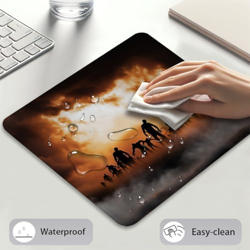 Zombies Horror Themed Mouse Pad, Walking Dead in The Doom Mist Desk Mat