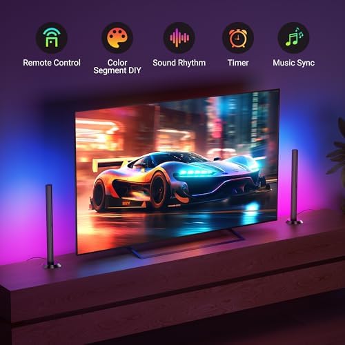 TJOY Smart Light Bar, RGB Desk Lights for Gaming, TV Backlight, Music Sync