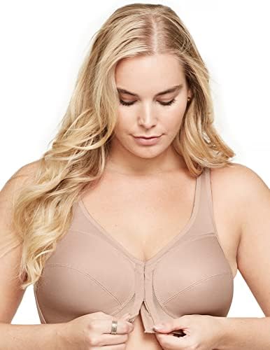 Glamorise Full Figure Plus Size MagicLift Front-Closure Posture Back Bra Wirefree #1265