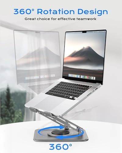 LOXP Adjustable Laptop Stand for Desk with 360 Base
