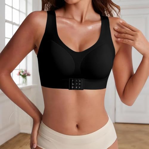 Posture Corrector Bra for Women Cross Back Front Closure Full Coverage Bras