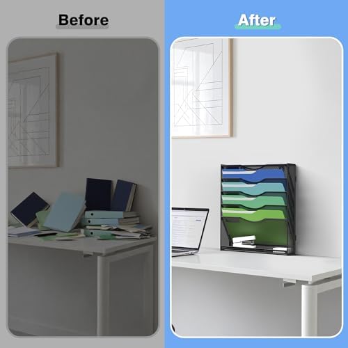 Kuntine.B Wall File Organizer Office Hanging Magazine Holder Wall File Organizer for Office Home