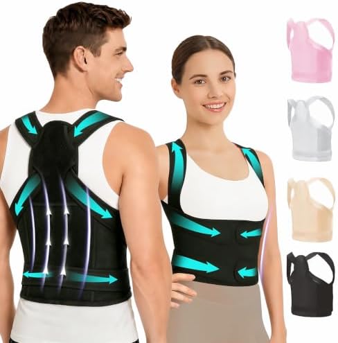 Posture Corrector for Women & Men, Adjustable Full Back Brace Support