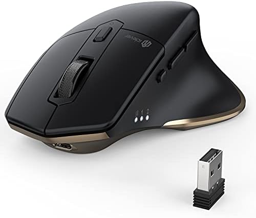 iClever Wireless Mouse, Dual-Mode (BT 5.1&2.4G) Bluetooth Mouse for Laptop