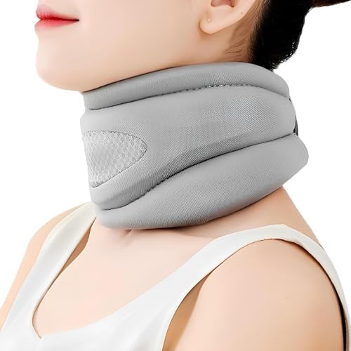 Neck Brace, Neck Braces for Neck Pain and Support, Adjustable Cervical Collar Keep Vertebrae Stable and Aligned, Relief of Cervical Spine Pressure for Sleeping