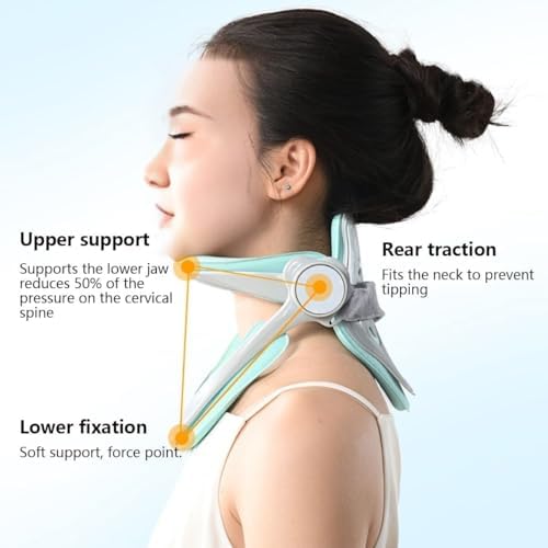 Neck Brace for Neck Pain and Support, 360° Adjustable Neck Traction Device