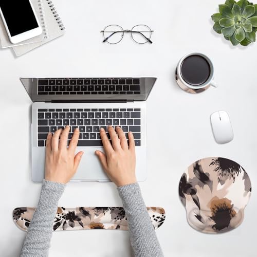 Britimes Ergonomic Mouse Pad Set with Wrist Rest, Boho Tribal