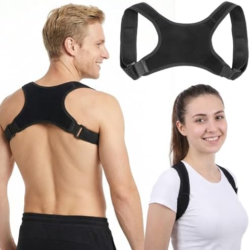 Posture Corrector Adjustable Comfortable Back Brace Lightweight Breathable Upper Straightener Support for Women Men Lower Back Shoulder Clavicle Neck Hunchback Pain Relief