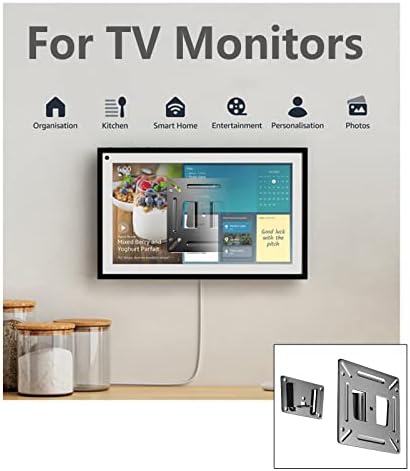 Nuyoah Monitor Wall Mount for 14”-27” TVs LED LCD Flat Screen, Small TV Mount for Computer Monitors, RV TV Mount Camper Fixed Low Profile with 100x100mm VESA Mount, Hold up 33lbs (Pack of 2)