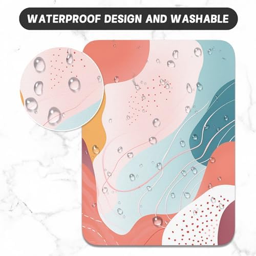 Small Mouse Pad, Mini Mouse Pad 6 x 8 Inch, Thick Rubber Waterproof Mouse Mat, Cute Mousepad for Women Men Wireless Mouse Laptops Home Office, Abstract Styles