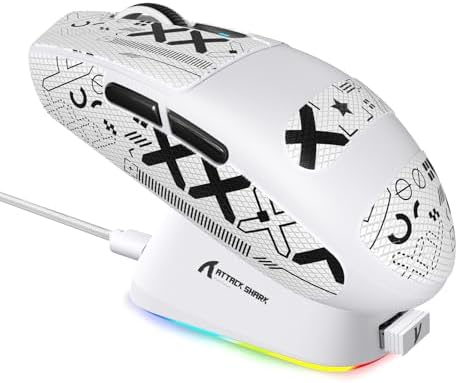 ATTACK SHARK G3 PRO Tri-Mode Wireless Gaming Mouse with RGB Charging Dock