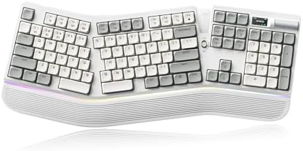 Ergonomic Mechanical Keyboard with Smart Screen & Volume Roller