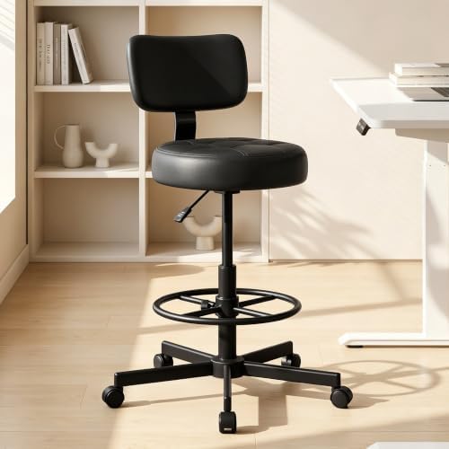 Drafting Chair with Backrest, Tall Desk Chair for Standing Desk