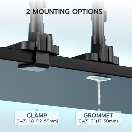 ARES WING Dual Monitor Mount for 17-49 Inch Screen, Black