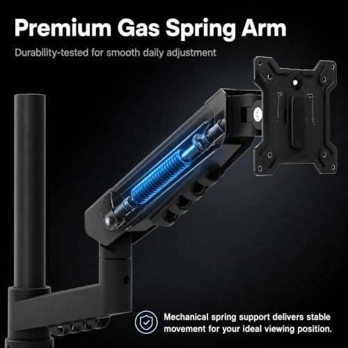 Long Reach Monitor Arm, Single Arm Monitor Mount, 17-32 Inch, VESA